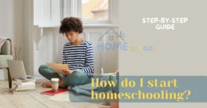 A dedicated homeschooling workspace with organized books, a whiteboard, and learning materials, creating an engaging environment for a child's personalized education.